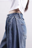 Seron Pintuck Denim Pants