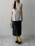Selvage Slit H-Line Long Skirt
