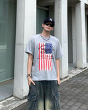 USA Flag Crop Short Sleeve Tee