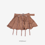 Pia Unbalanced Belt Skirt