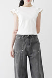 Lenna shoulder zipper t-shirt