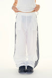 Frill lace track pants