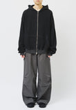 Poen Striped Pigment Zip Hoodie