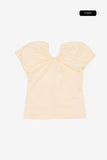 Peahen shirring balloon blouse