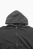 Brick pigment crop hoodie zip-up