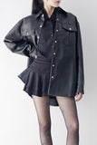 (Unisex) UP Overfit Leather Jacket