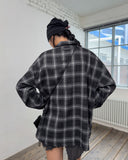 RIVET OVER CHECK SHIRT JACKET