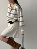 Symbol Stripe Overfit Collar Knit