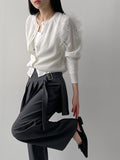 Object wrap skirt slacks