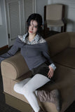 Peril check long sleeve shirt top