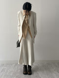 Pin tuck round half jacket