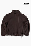Fine overfit fleece jacket