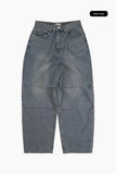 Duns pintuck wide denim pants