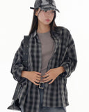 Grid vintage washed check shirt