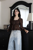 Loose fit studs fringe denim