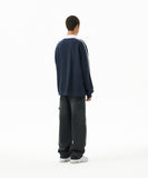 TRACK COLLAR SWEATSHIRT