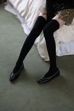 Eyelet Square Flat Shoes