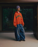 Applique Zip-Up Washed Hoodie
