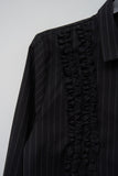 (W) Modet Frill Striped Shirt