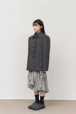(W) Cats Wool Half Coat