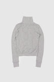 Elixir high-neck shirring zip-up