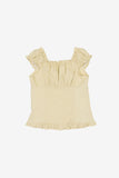 Maria frill puff blouse