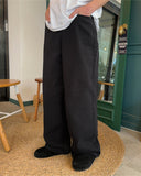 Wide leg denim pants