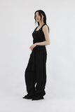 Tie Wrap Pintuck Pants