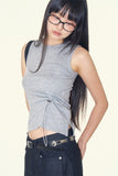 Tori string shirring sleeveless