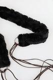 Mink fur strap belt