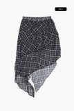 Solane sheer check skirt