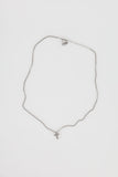 Simple cross silver necklace