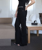 Red Studded Bootcut Pants