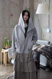 Diagonal Zipper Hood Zip-Up