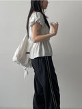 [Two-way/Off-shoulder] Dito Frill Puff Blouse