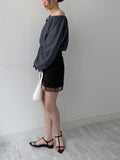Chiffon Layered Mini Skirt