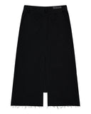 A-LINE COTTON SLIT SKIRT