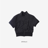 Jerryn Shirring Half Zip-up