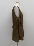 Wrinkle String Sleeveless Blouse