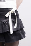 Serena Ribbon Denim Skirt