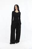 Side belt slim tee