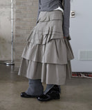Ripple Tiered Long Skirt