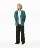 MIXED HAIRY KNIT CARDIGAN
