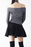 Kuni Halter Neck Off-Shoulder Knit