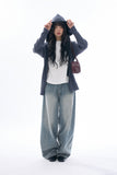 Dusk slim waffle hooded zip-up