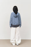 (W) Moon Pigment Waffled Zip Hoodie