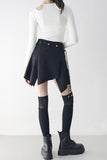Tall Unbalanced Suede Skirt