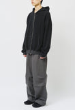 Poen Striped Pigment Zip Hoodie