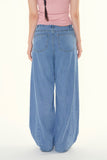 Sage wide denim pants
