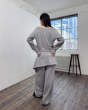 ONE-TUCK WIDE SWEAT PANTS
